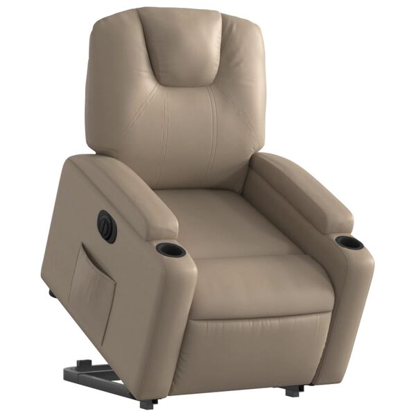 vidaXL Fauteuil inclinable &eacute;lectrique cappuccino similicuir