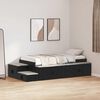 vidaXL Cadre de lit avec rangement Ch&ecirc;ne noir 80 cm Bois d'ing&eacute;nierie