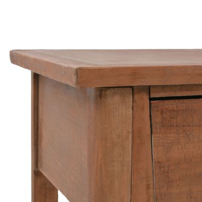 vidaXL Table console bois de sapin massif 126 x 40 x 77,5 cm Marron