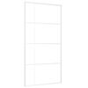 vidaXL Porte coulissante Verre ESG et aluminium 102,5x205 cm Blanc