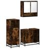 vidaXL Ensemble de meubles de salle de bain 3 pcs Ch&ecirc;ne fum&eacute;