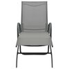 vidaXL Chaise longue Acier et textilène