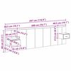 vidaXL T&ecirc;te de lit avec armoire 3 pcs Bois Ancien Bois d'ing&eacute;nierie