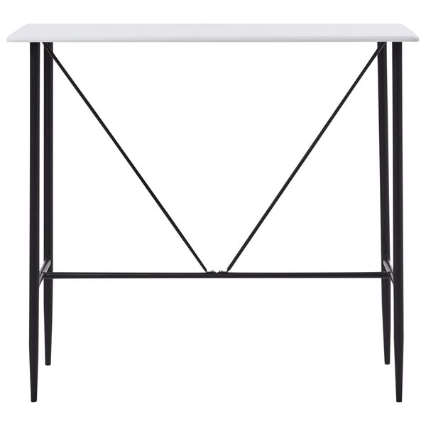vidaXL Table de bar Blanc 120x60x110 cm MDF