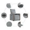 vidaXL Fauteuil inclinable Gris clair Tissu