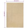 vidaXL Tapis rectangulaire Naturel 180x250 cm Coton