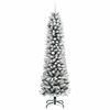 vidaXL Sapin de Noël artificiel avec 150 LED Vert et blanc 120 cm