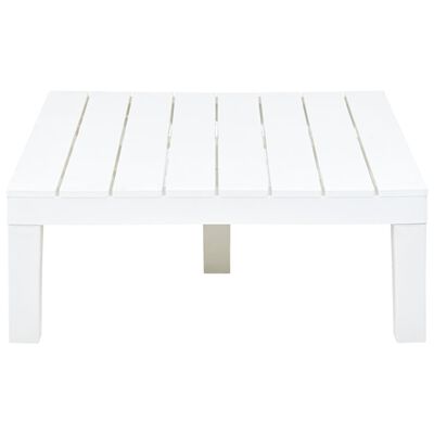 vidaXL Table de jardin Blanc 78x78x31 cm Plastique