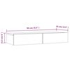 vidaXL Meuble TV avec lumi&egrave;res LED Gris 90x35x15,5 cm