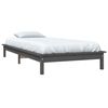 vidaXL Cadre de lit sans matelas gris bois massif