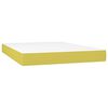 vidaXL Sommier &agrave; lattes de lit matelas et LED Vert 140x200 cm Tissu