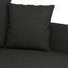 vidaXL Ensemble de canapés 3 pcs avec coussins Noir Tissu