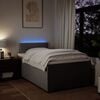 vidaXL Sommier &agrave; lattes de lit avec matelas taupe 120x190 cm tissu