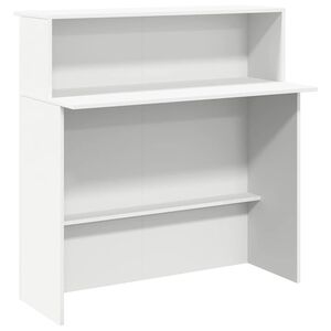 vidaXL Bureau de r&eacute;ception Blanc 100x50x103,5 cm Bois d'ing&eacute;nierie