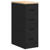 vidaXL Armoires de garage 2 pcs noir bois d'ing&eacute;nierie