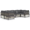 vidaXL Salon de jardin 6 pcs avec coussins anthracite r&eacute;sine tress&eacute;e