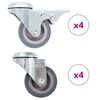 vidaXL 8 pcs Roulettes pivotantes &agrave; trou de boulon 50 mm