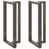vidaXL Pieds de table de bar en forme de T, 2 pièces, noir, 60 x 35 x (110-111) cm, acier