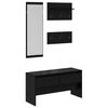 vidaXL Ensemble de meubles d'entr&eacute;e 4 pcs Ch&ecirc;ne noir 90 x 31 x 46,5 cm