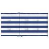 vidaXL Coussins de chaise &agrave; dossier bas lot de 4 rayures bleu et blanc