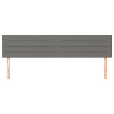 vidaXL Têtes de lit 2 pcs Gris foncé 80x5x78/88 cm Tissu