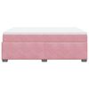 vidaXL Sommier &agrave; lattes de lit avec matelas Rose 140x200 cm Velours