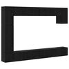 vidaXL Ensemble meuble TV 9 pcs Ch&ecirc;ne noir Bois d'ing&eacute;nierie