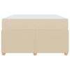 vidaXL Cadre de lit avec matelas Cr&egrave;me 120 x 190 cm tissu