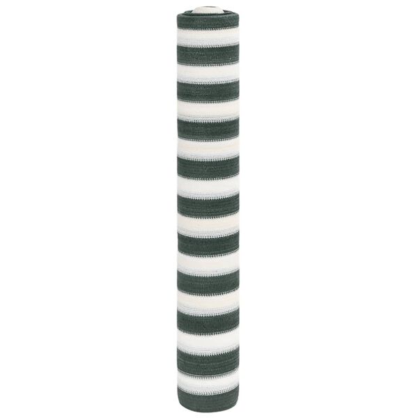 vidaXL Filet brise-vue vert et blanc 2x25 m PEHD 75 g/m²