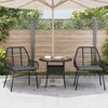vidaXL Chaises de jardin lot de 2 avec coussins noir r&eacute;sine tress&eacute;e