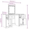 vidaXL Coiffeuse avec LED ch&ecirc;ne sonoma 130x50x132,5 cm