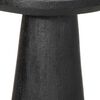 vidaXL Table d'appoint noir &Oslash;30x60 cm bois de manguier massif