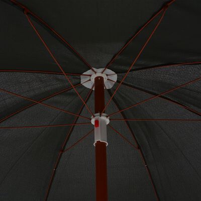 vidaXL Parasol de jardin avec mât en acier 240 cm anthracite