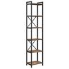 vidaXL &Eacute;tag&egrave;re Ch&ecirc;ne fum&eacute; 40 x 30 x 189,5 cm Bois d'ing&eacute;nierie