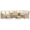 vidaXL Salon de jardin avec coussins forme de L 4 pcs beige polyrotin