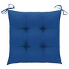 vidaXL Chaises de jardin lot de 4 et coussins bleu Bois de teck solide