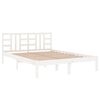 vidaXL Cadre de lit sans matelas blanc 120x200 cm bois massif