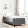 vidaXL Lit &agrave; ressorts avec matelas Gris fonc&eacute; 90 x 190 cm tissu