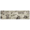 vidaXL Tapis de cuisine lavable imprim&eacute; caf&eacute; gris 45x150 cm velours