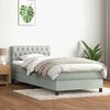 vidaXL Sommier &agrave; lattes de lit et matelas gris clair 90x210 cm velours