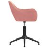vidaXL Chaises pivotantes &agrave; manger lot de 6 rose velours