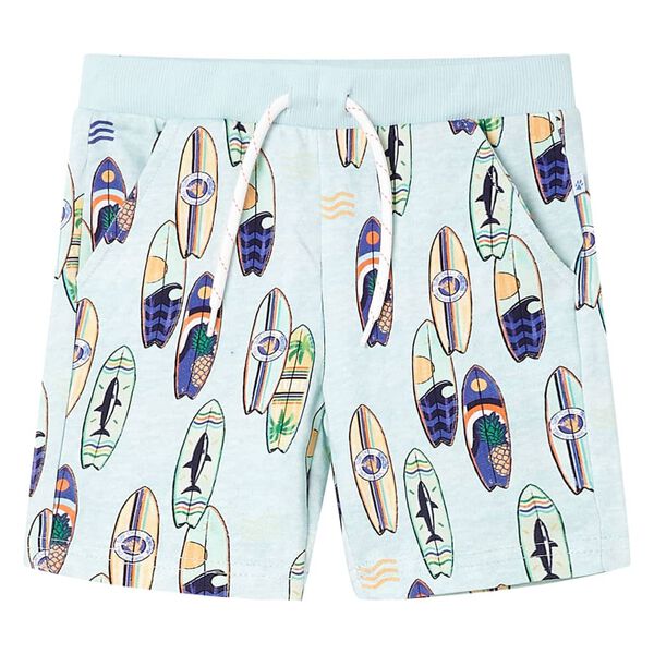 Short pour enfants &agrave; cordon de serrage m&eacute;lange bleu p&acirc;le 104