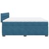 vidaXL Sommier &agrave; lattes de lit et matelas Bleu 200x200 cm velours