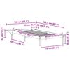 vidaXL Cadre de lit avec tables de chevet Brun cire 80 x 220 cm