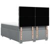 vidaXL Sommier &agrave; lattes de lit avec matelas Gris clair 160x200cm Tissu