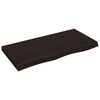 vidaXL Dessus de table marron fonc&eacute; bois ch&ecirc;ne massif trait&eacute;