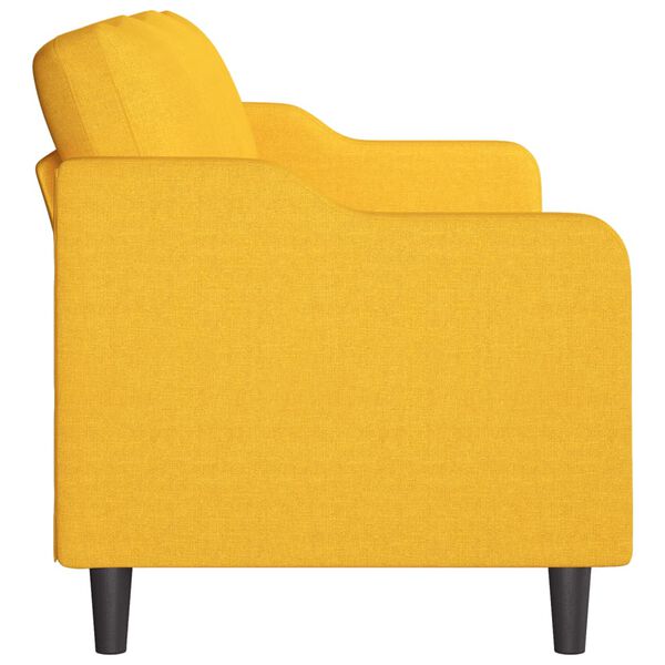 vidaXL Canap&eacute; &agrave; 3 places Jaune clair 210 cm Tissu