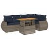 vidaXL Salon de jardin 6 pcs avec coussins gris r&eacute;sine tress&eacute;e