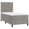 vidaXL Sommier &agrave; lattes de lit matelas LED Gris clair 90x200cm Velours