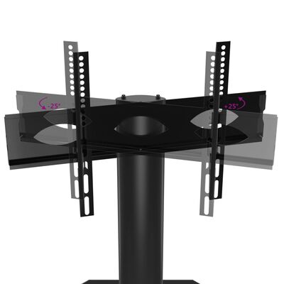 vidaXL Meuble TV d'angle 2 niveaux pour 32-70 pouces noir argenté